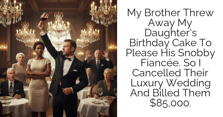 My Brother Threw Away My Daughter's Birthday Cake To Please His Snobby Fiancée. So I Cancelled Their Luxury Wedding And Billed Them $85,000.