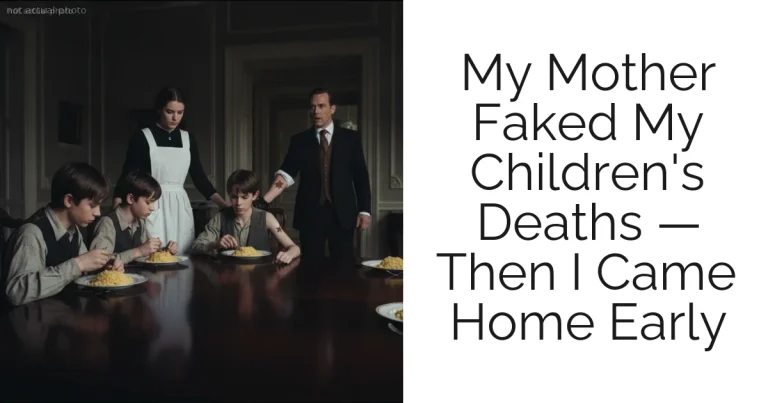 My Mother Faked My Children's Deaths — Then I Came Home Early