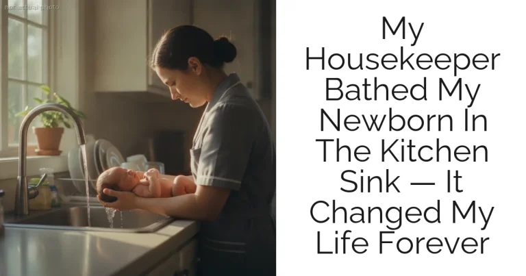 My Housekeeper Bathed My Newborn In The Kitchen Sink — It Changed My Life Forever