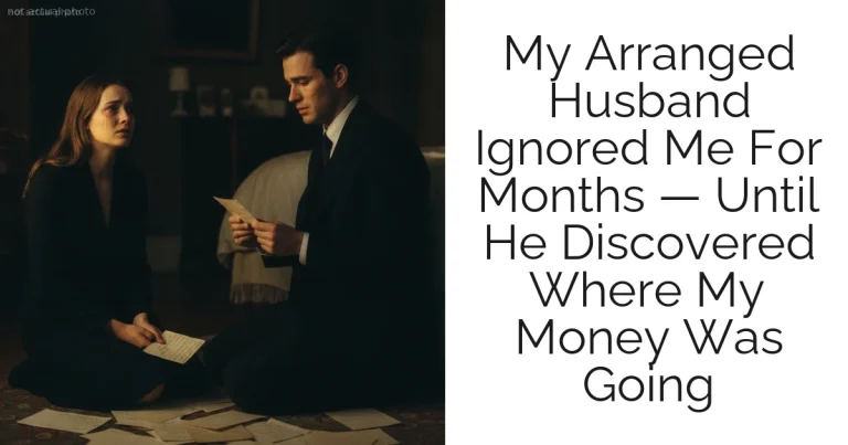My Arranged Husband Ignored Me For Months — Until He Discovered Where My Money Was Going