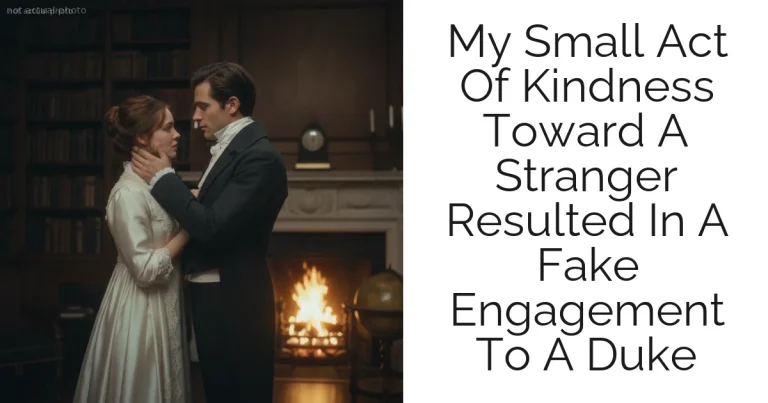 My Small Act Of Kindness Toward A Stranger Resulted In A Fake Engagement To A Duke