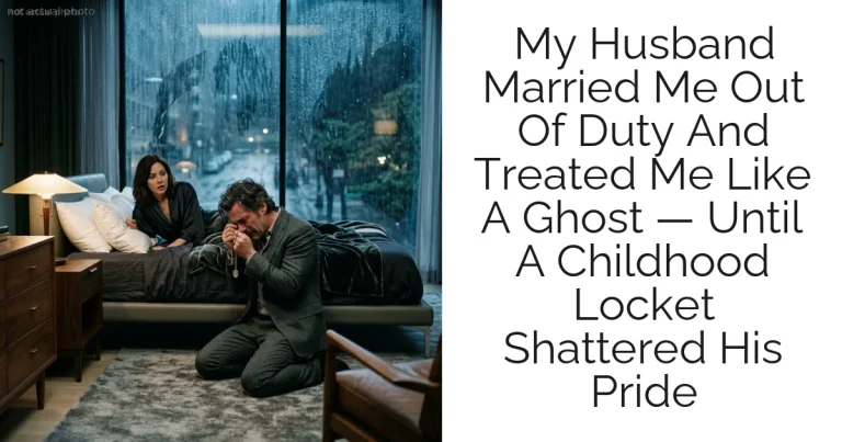 My Husband Married Me Out Of Duty And Treated Me Like A Ghost — Until A Childhood Locket Shattered His Pride