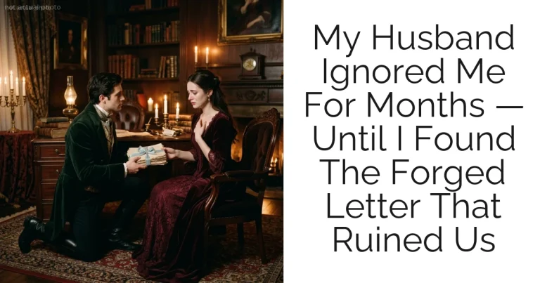 My Husband Ignored Me For Months — Until I Found The Forged Letter That Ruined Us