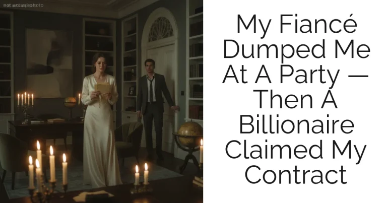 My Fiancé Dumped Me At A Party — Then A Billionaire Claimed My Contract