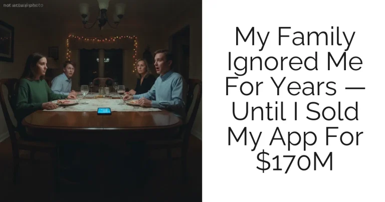 My Family Ignored Me For Years — Until I Sold My App For $170M