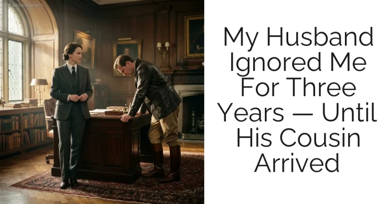 My Husband Ignored Me For Three Years — Until His Cousin Arrived