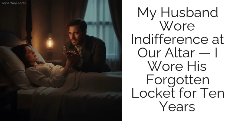 My Husband Wore Indifference at Our Altar — I Wore His Forgotten Locket for Ten Years