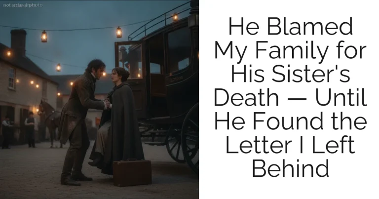 He Blamed My Family for His Sister's Death — Until He Found the Letter I Left Behind