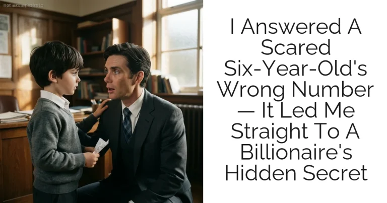 I Answered A Scared Six-Year-Old's Wrong Number — It Led Me Straight To A Billionaire's Hidden Secret