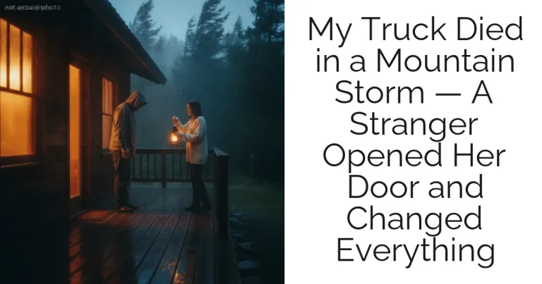 My Truck Died in a Mountain Storm — A Stranger Opened Her Door and Changed Everything