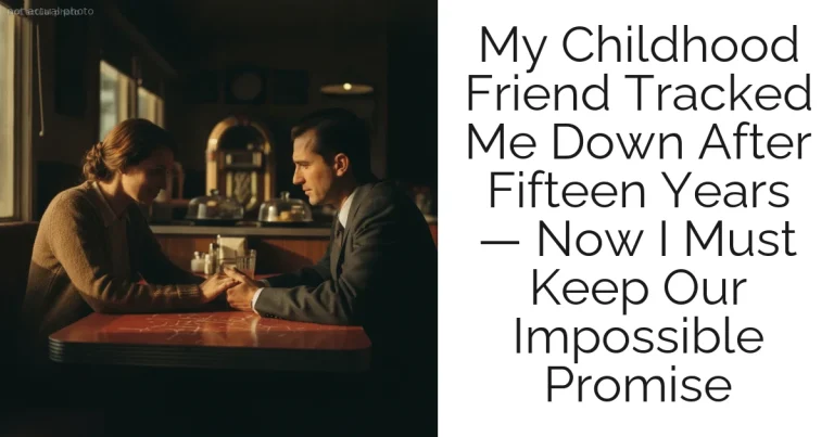My Childhood Friend Tracked Me Down After Fifteen Years — Now I Must Keep Our Impossible Promise