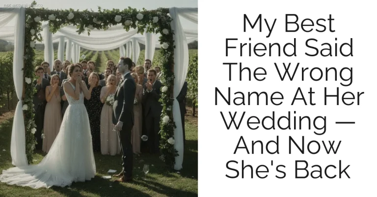 My Best Friend Said The Wrong Name At Her Wedding — And Now She's Back