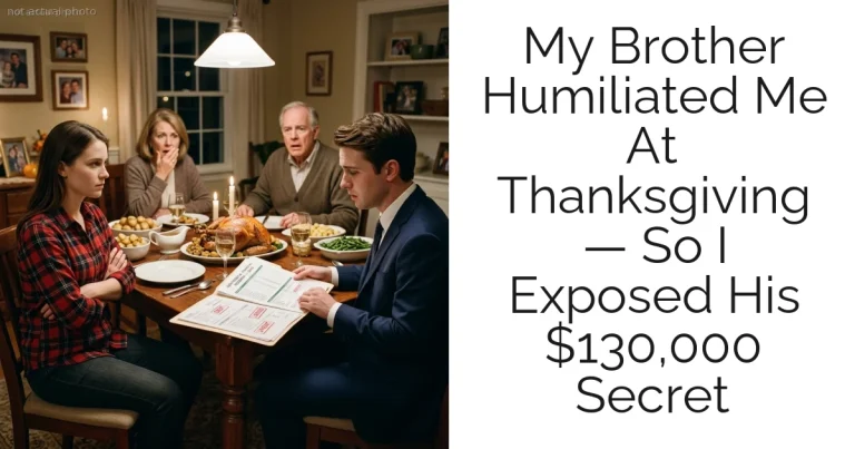 My Brother Humiliated Me At Thanksgiving — So I Exposed His $130,000 Secret