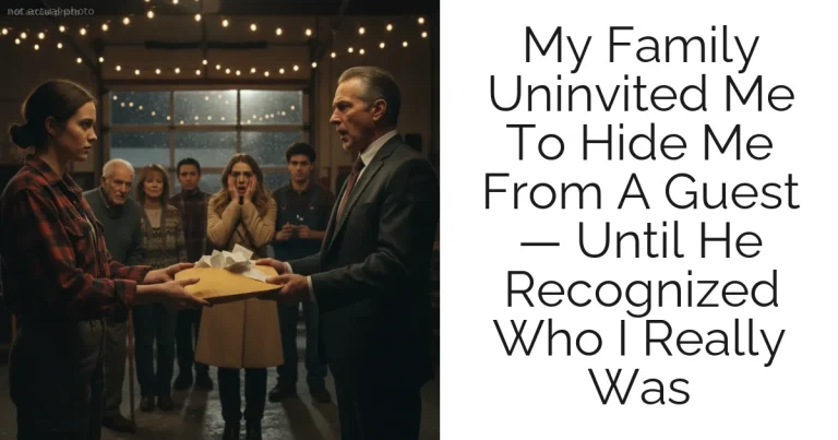My Family Uninvited Me To Hide Me From A Guest — Until He Recognized Who I Really Was