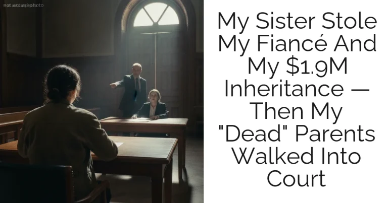 My Sister Stole My Fiancé And My $1.9M Inheritance — Then My "Dead" Parents Walked Into Court