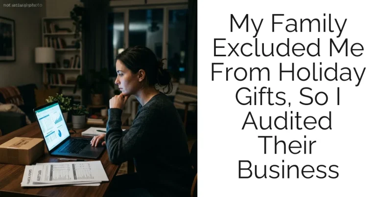 My Family Excluded Me From Holiday Gifts, So I Audited Their Business
