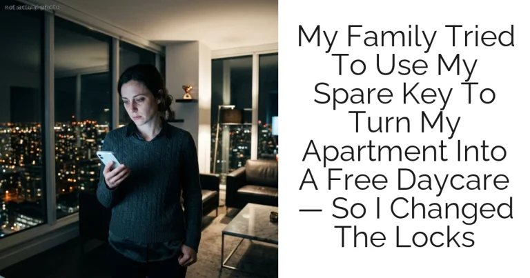 My Family Tried To Use My Spare Key To Turn My Apartment Into A Free Daycare — So I Changed The Locks