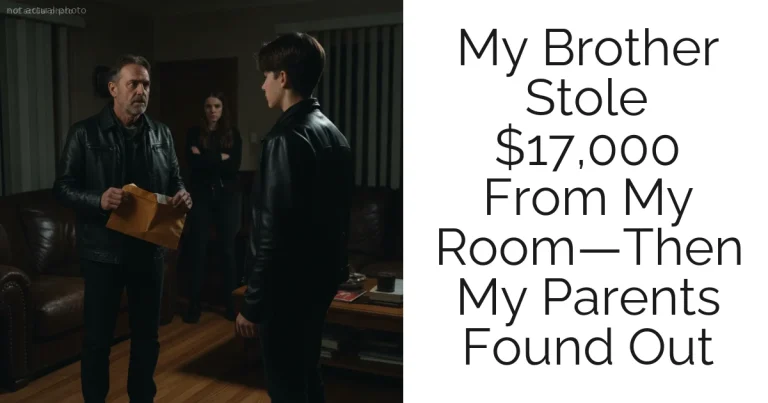 My Brother Stole $17,000 From My Room—Then My Parents Found Out