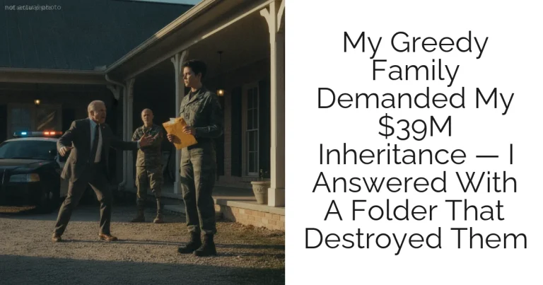 My Greedy Family Demanded My $39M Inheritance — I Answered With A Folder That Destroyed Them