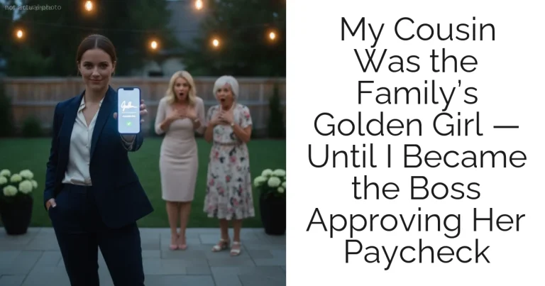 My Cousin Was the Family’s Golden Girl — Until I Became the Boss Approving Her Paycheck