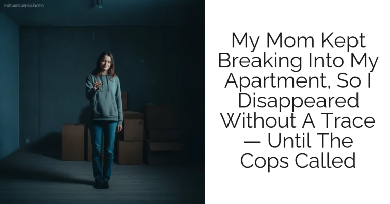 My Mom Kept Breaking Into My Apartment, So I Disappeared Without A Trace — Until The Cops Called