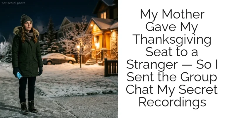 My Mother Gave My Thanksgiving Seat to a Stranger — So I Sent the Group Chat My Secret Recordings