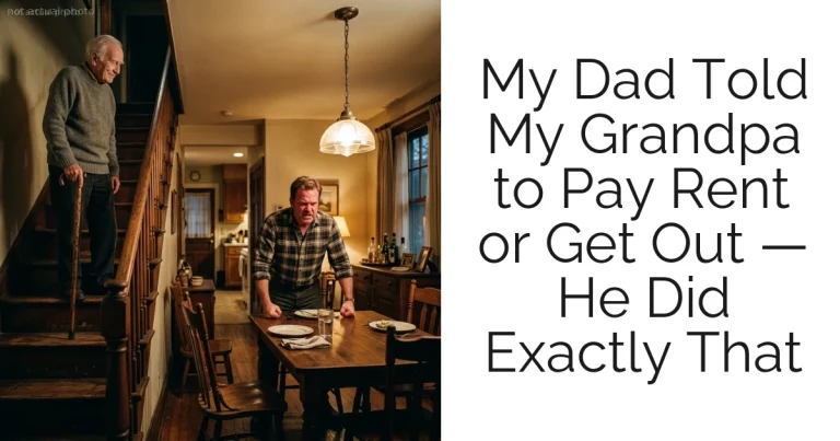 My Dad Told My Grandpa to Pay Rent or Get Out — He Did Exactly That