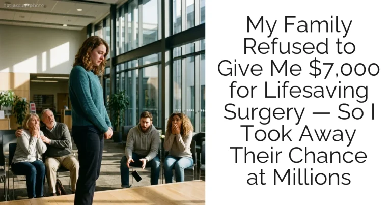 My Family Refused to Give Me $7,000 for Lifesaving Surgery — So I Took Away Their Chance at Millions