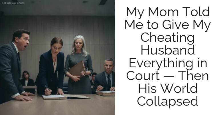 My Mom Told Me to Give My Cheating Husband Everything in Court — Then His World Collapsed