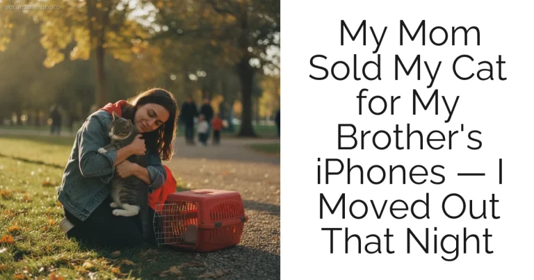 My Mom Sold My Cat for My Brother's iPhones — I Moved Out That Night