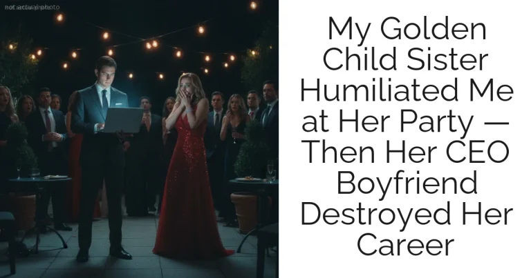 My Golden Child Sister Humiliated Me at Her Party — Then Her CEO Boyfriend Destroyed Her Career