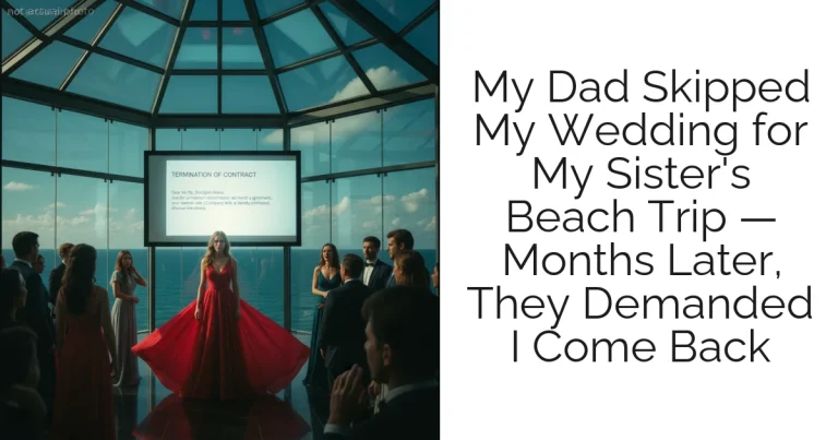 My Dad Skipped My Wedding for My Sister's Beach Trip — Months Later, They Demanded I Come Back