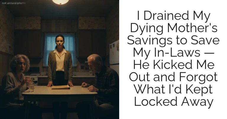 I Drained My Dying Mother's Savings to Save My In-Laws — He Kicked Me Out and Forgot What I'd Kept Locked Away