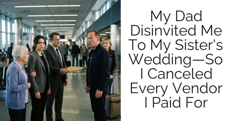 My Dad Disinvited Me To My Sister's Wedding—So I Canceled Every Vendor I Paid For
