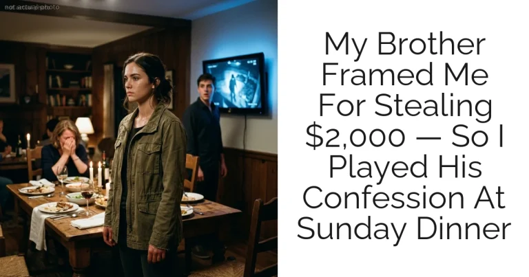 My Brother Framed Me For Stealing $2,000 — So I Played His Confession At Sunday Dinner