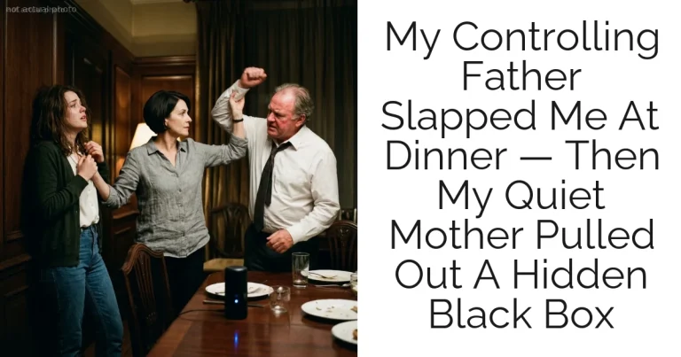My Controlling Father Slapped Me At Dinner — Then My Quiet Mother Pulled Out A Hidden Black Box
