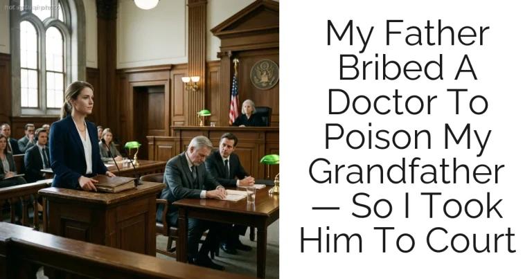 My Father Bribed A Doctor To Poison My Grandfather — So I Took Him To Court