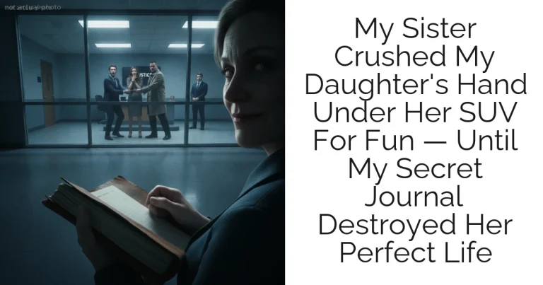 My Sister Crushed My Daughter's Hand Under Her SUV For Fun — Until My Secret Journal Destroyed Her Perfect Life