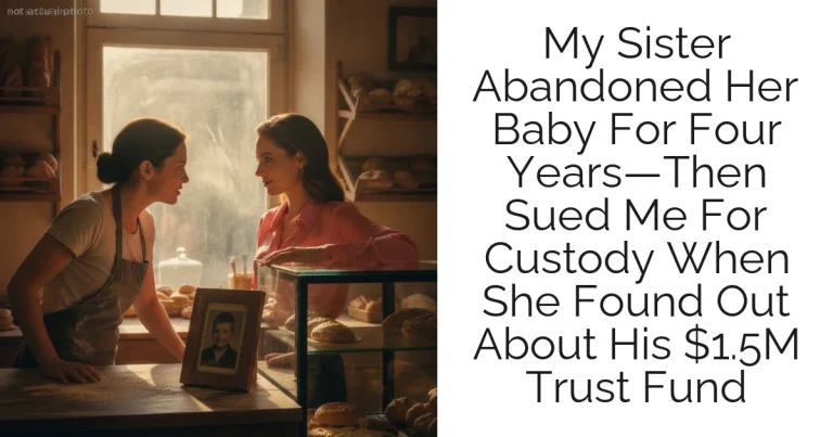 My Sister Abandoned Her Baby For Four Years—Then Sued Me For Custody When She Found Out About His $1.5M Trust Fund