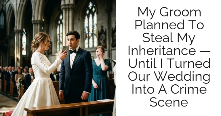 My Groom Planned To Steal My Inheritance — Until I Turned Our Wedding Into A Crime Scene