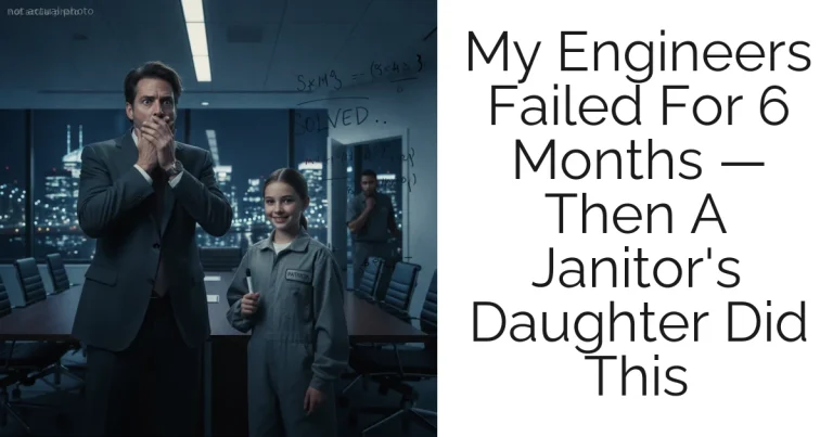 My Engineers Failed For 6 Months — Then A Janitor's Daughter Did This