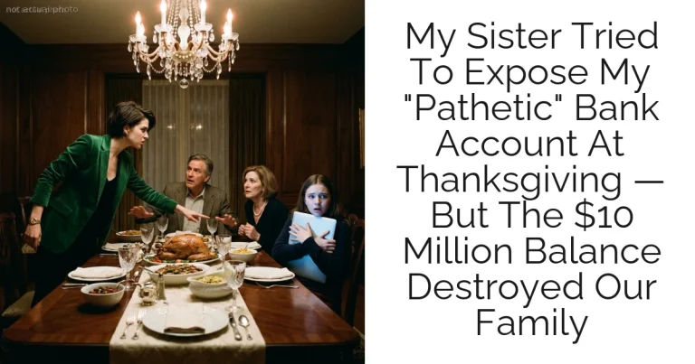 My Sister Tried To Expose My "Pathetic" Bank Account At Thanksgiving — But The $10 Million Balance Destroyed Our Family