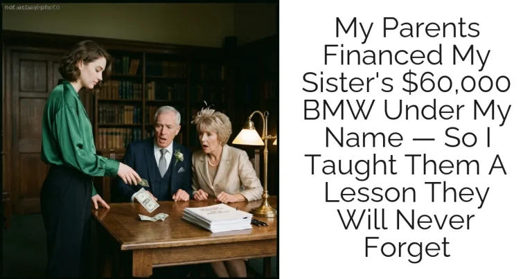 My Parents Financed My Sister's $60,000 BMW Under My Name — So I Taught Them A Lesson They Will Never Forget