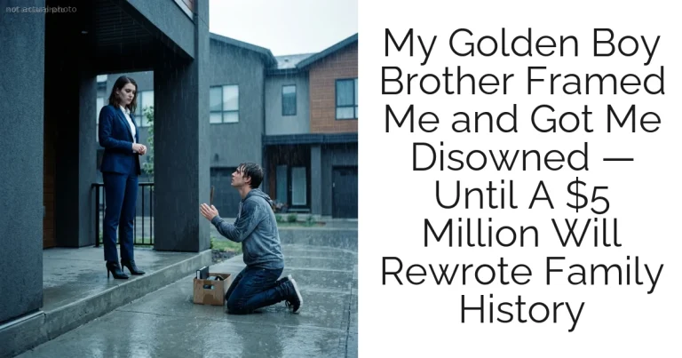 My Golden Boy Brother Framed Me and Got Me Disowned — Until A $5 Million Will Rewrote Family History