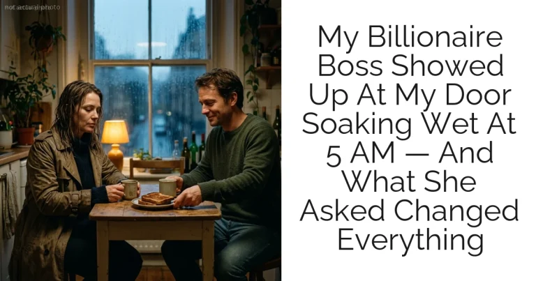 My Billionaire Boss Showed Up At My Door Soaking Wet At 5 AM — And What She Asked Changed Everything