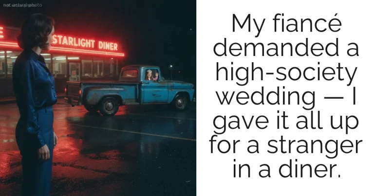 My fiancé demanded a high-society wedding — I gave it all up for a stranger in a diner.