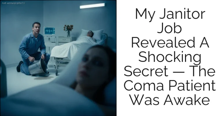 My Janitor Job Revealed A Shocking Secret — The Coma Patient Was Awake