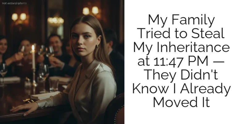 My Family Tried to Steal My Inheritance at 11:47 PM — They Didn't Know I Already Moved It