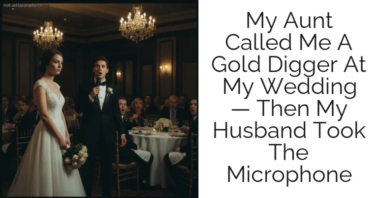 My Aunt Called Me A Gold Digger At My Wedding — Then My Husband Took The Microphone