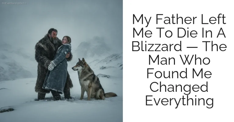 My Father Left Me To Die In A Blizzard — The Man Who Found Me Changed Everything